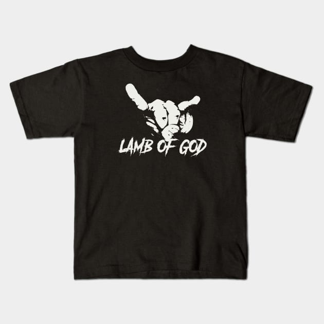 lamb of god ll horn sign Kids T-Shirt by sumurbatu